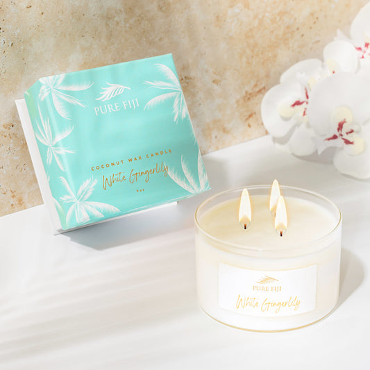 Coconut Wax Candle 280ml - White Gingerlily