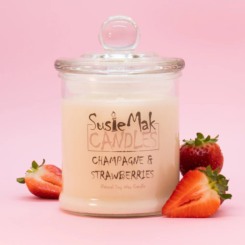 Bobble Top Candle 330g (Champagne and Strawberries)